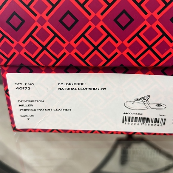 NEW Tory Burch MILLER Leopard Print Sandals - Picture 5 of 6